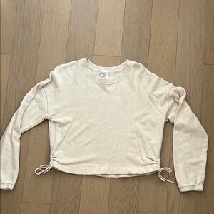Aerie Cream Long Sleeve Pullover